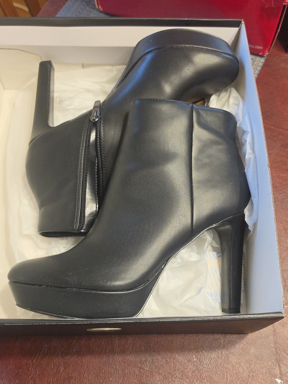 Worn One TimeNine West Black High Heel Platform Ankle Boots